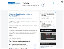 Tablet Screenshot of bitcoinlister.com